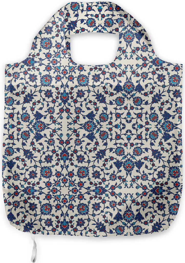 Borsa Orientale ABAKUHAUS in Tessuto - Shopping Bag Etnica Vermiglio Indaco