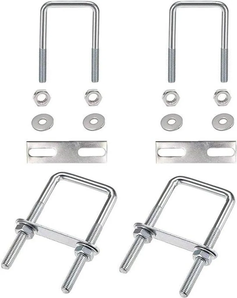 Bride de Fixation en U Inox M6 80x50 mm pour Tube et Support de Toit