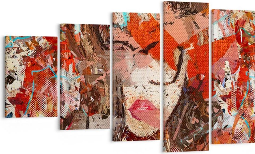 Bild auf Leinwand - Leinwandbild - Abstraktion modern - 100x60cm - Wand Bild - Wanddeko - Leinwanddruck - Bilder - Kunstdruck - Wanddekoration - Le...