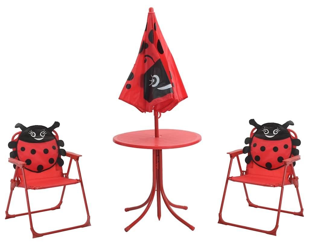 vidaXL Salon de jardin pour enfants avec parasol rouge Image du produit 