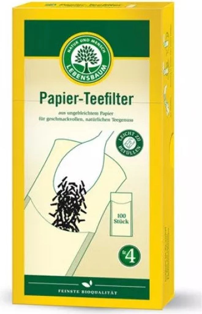 Lebensbaum - Filtri per tè in carta formato 4 - 100 pezzi Immagine del prodotto 