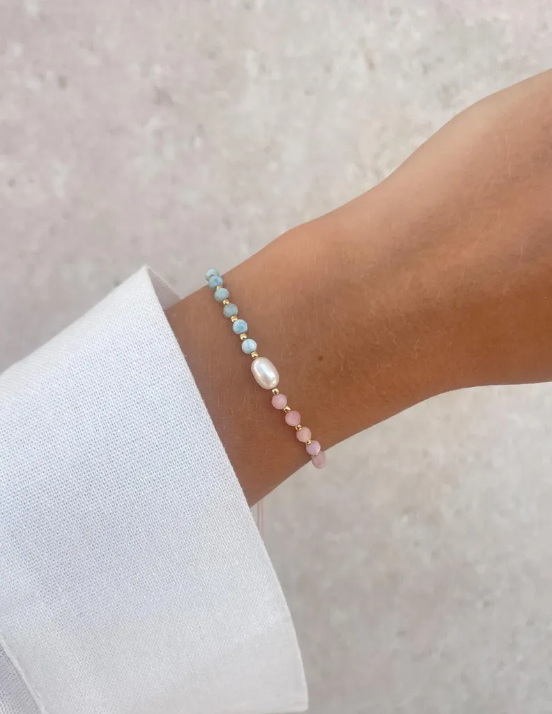 Bracelet Larimar et Opale - Solution Créativité et Blocage Émotionnel