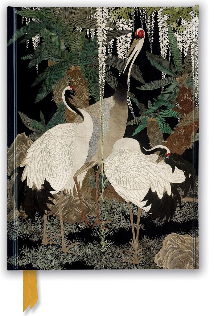 Ashmolean: Cranes, Cycads and Wisteria by Nishimura So-Zaemon XII (Foiled Journal)