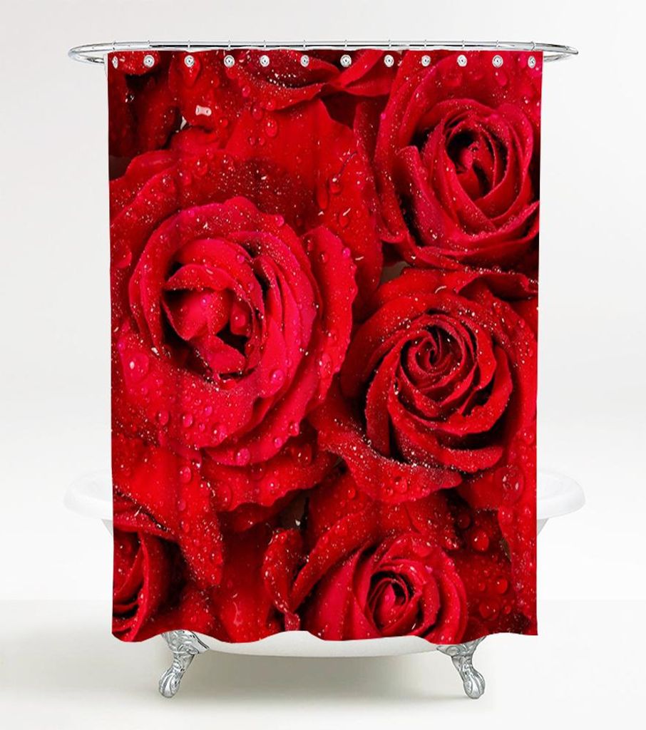 SANILO® Duschvorhang Rosen 180 x 200 cm Produktbild 