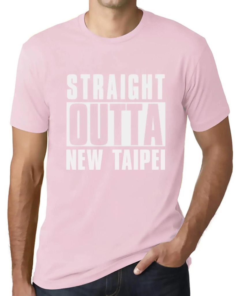 Herren Grafik T-Shirt Direkt aus Neu-Taipeh – Straight Outta New Taipei – Öko-Verantwortlich Vintage Jahrgang Kurzarm Lustige Druck Geburtstag