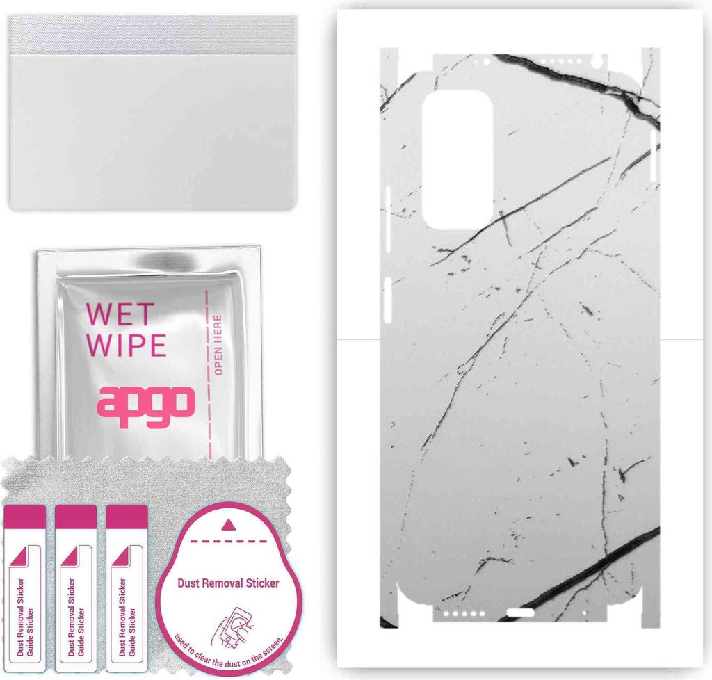apgo Rückseite + Seiten Schutzfolie, Skin, kompatibel mit Xiaomi Redmi Note 11S, Hinten Displayschutzfolie aus Vinylfolie, kratzfest, einfache Mon...