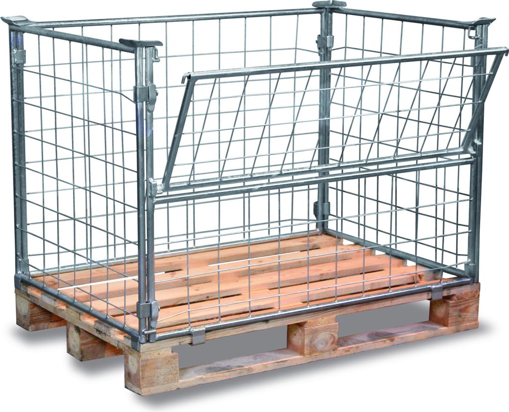 Variofit Palettenaufsatz Typ 64, verzinkt, Abmaße:1200x1000 mm, Nutzhöhe:1600 mm