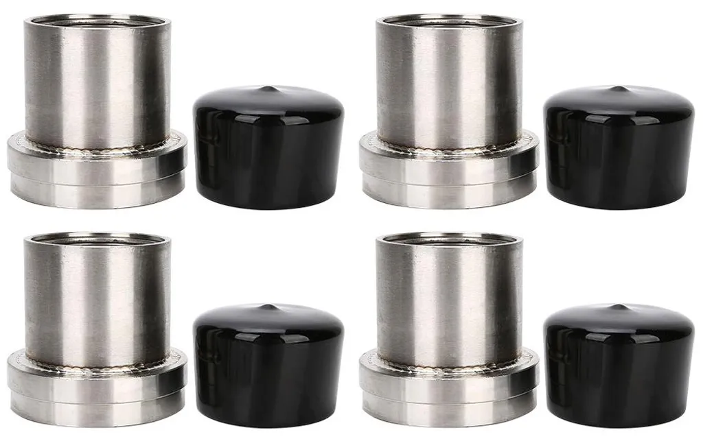 Lot de 4 Roulements de Remorque 62mm en Inox avec Protections Buddy Bra
