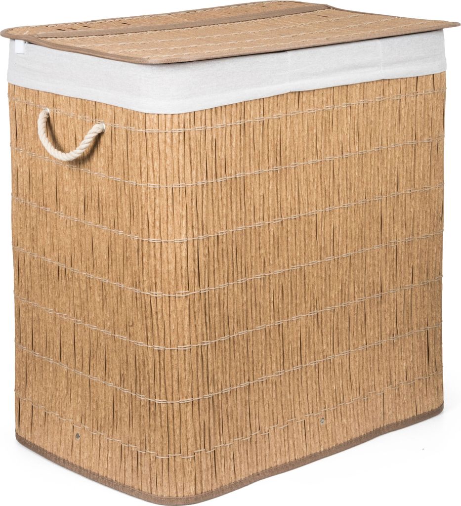 G21 150 l kosz na pranie z przegrodami, rattanowy design z Zdjęcie produktu 