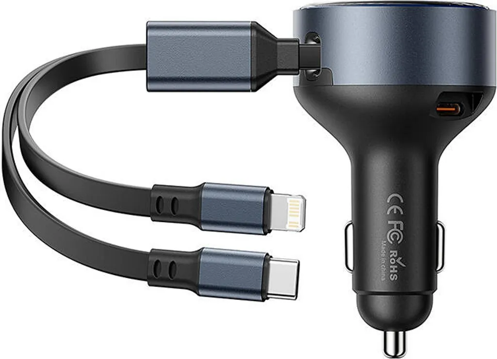 Vention FFOB0 Caricabatterie Auto 30W USB-C e Lightning Integrato - 2