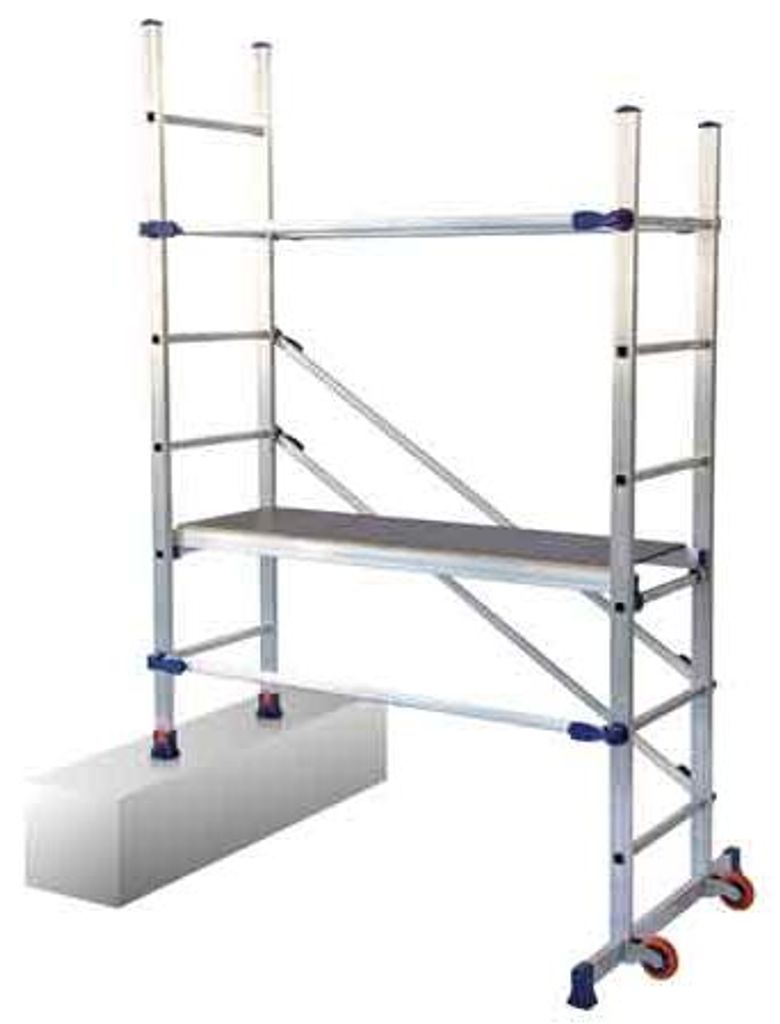 Trabattello "P6" In Alluminio - cm.146x89x189h., piano Immagine del prodotto 