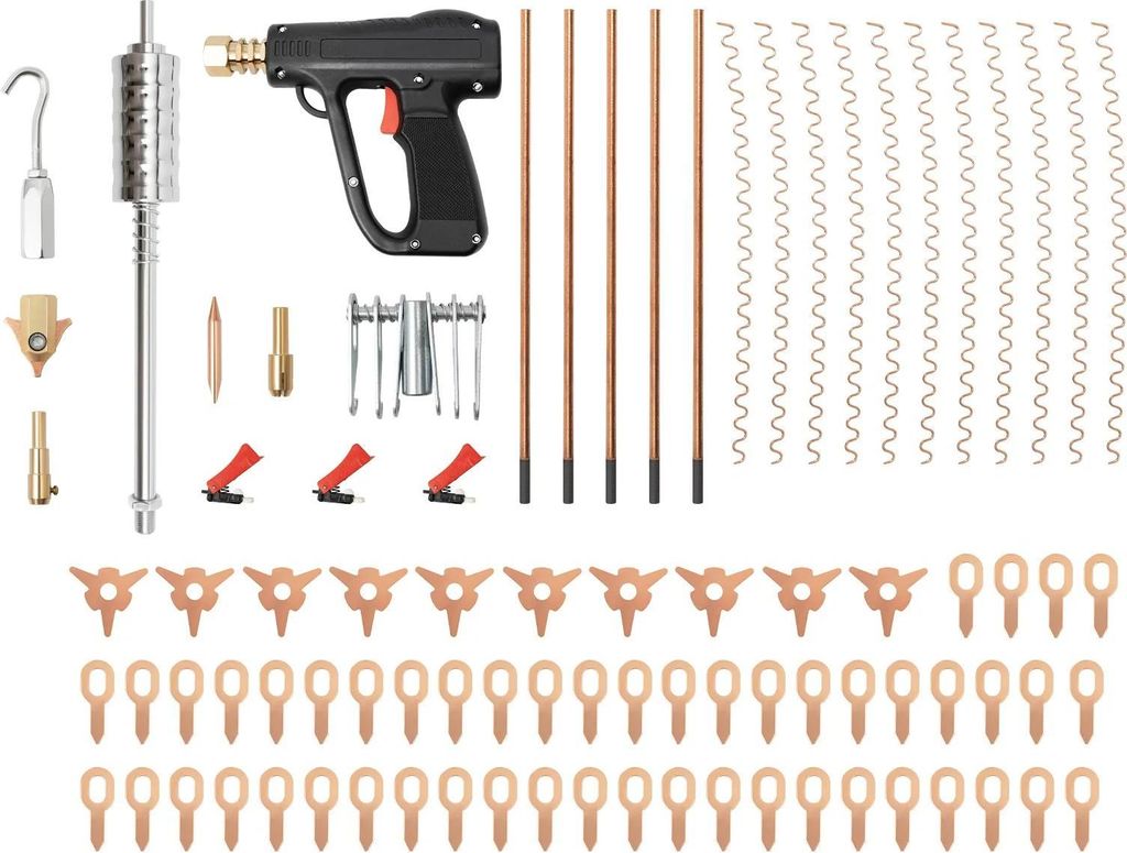 86-teiliges Dellenzieher-Set für Karosserie, Hand-Punktschweißpistole, gelb