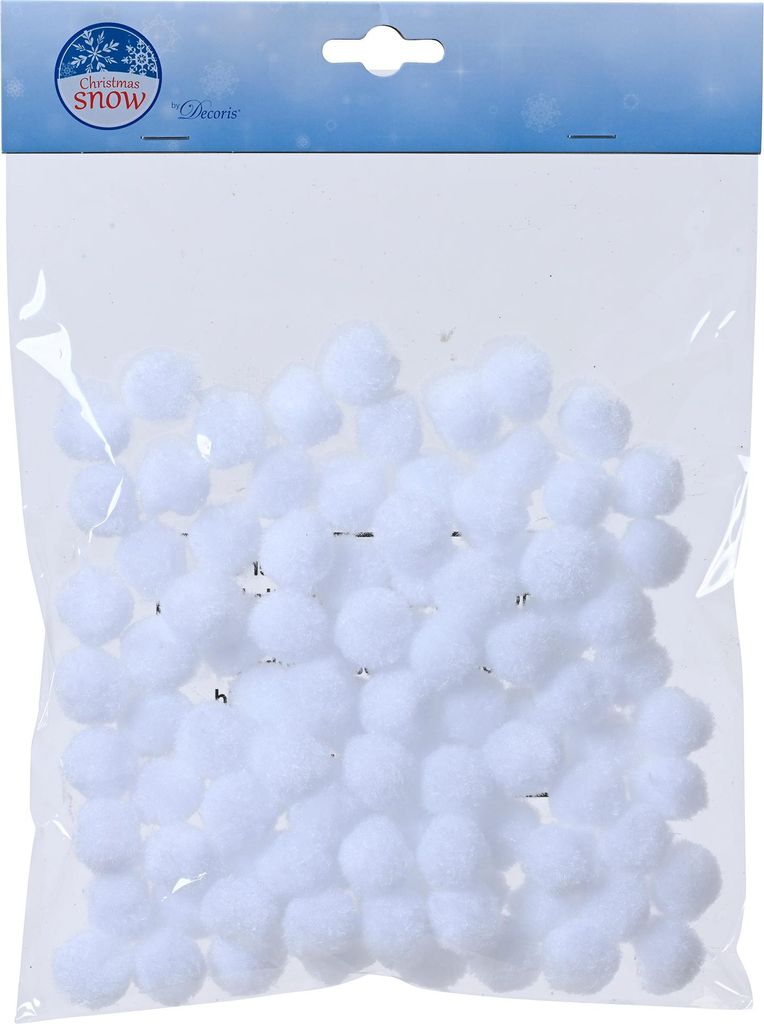 Künstliche Schneebälle 2cm - 1 Beutel mit ca. 80 Stück