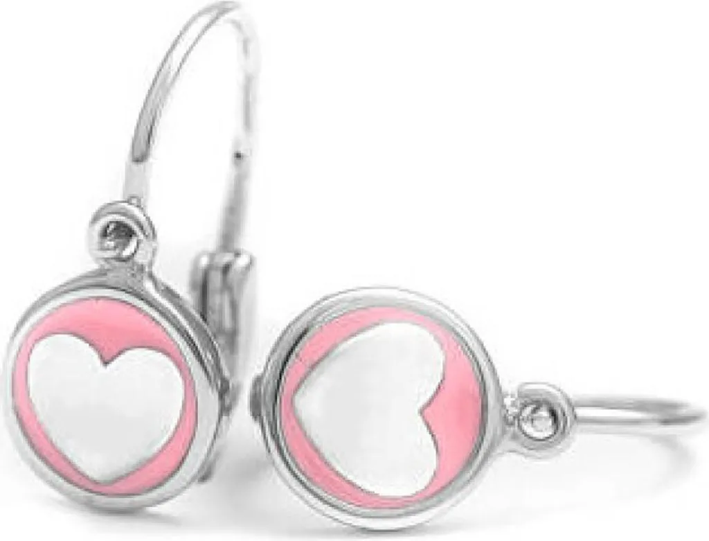 Boucles d'oreilles cœur en argent pour enfants AGUC1767D en argent 925
