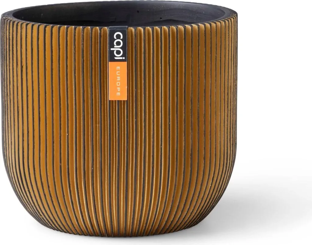 Sublimez votre salon avec le pot Capi Europe Groove Or 24x21 cm design