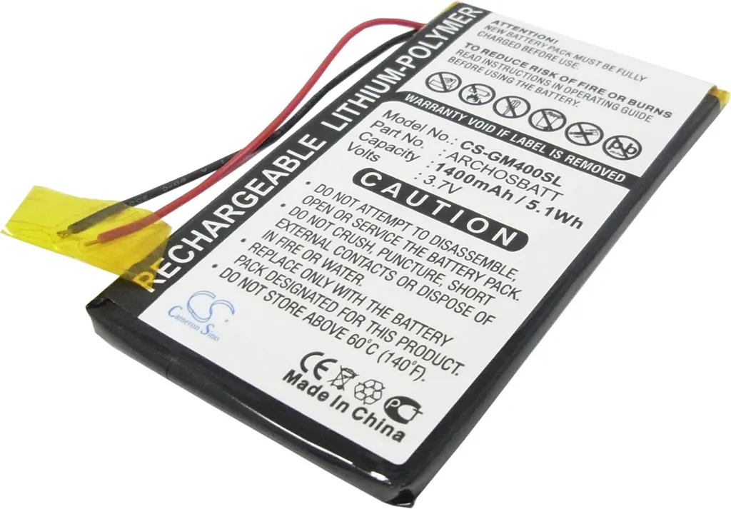 Batteria Compatibile ARCHOSBATT per Archos Gmini 402 e AV402E - 1400mAh
