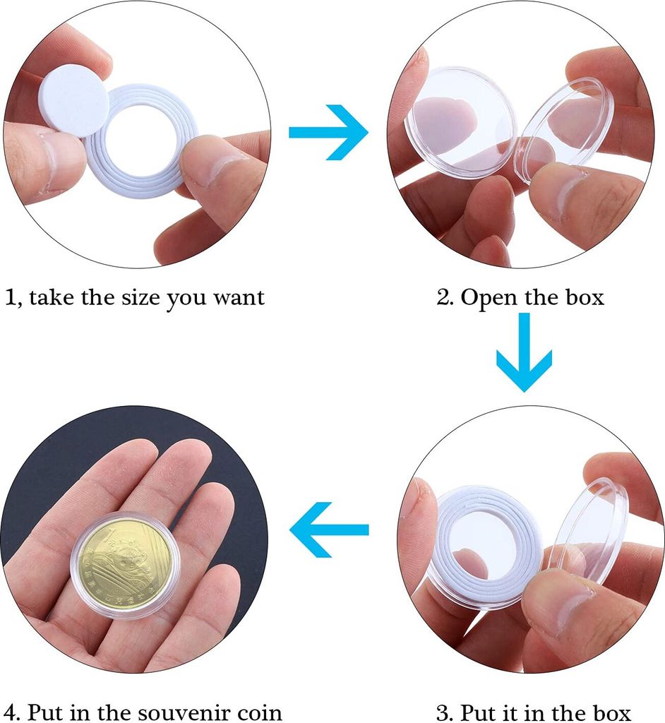 200 Stück Münzkapseln – 25 Mm & 30 Mm, Transparent, Schutz Für Münzsammlung