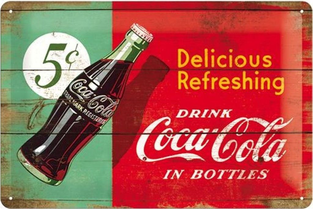 Nostalgic-Art - Plechový talíř 20 x 30 cm - Coca-Cola - Obrázek produktu 