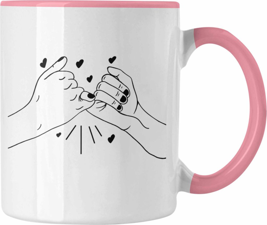 Trendation - Beste Freundin Tasse Geschenk BFF Kaffeetasse Best Friends Tassen Geschenkidee (Rosa)