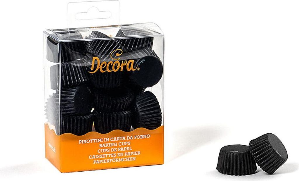 Schwarze Pralinenkörbchen 200 Stück 2,7x1,7cm Produktbild 