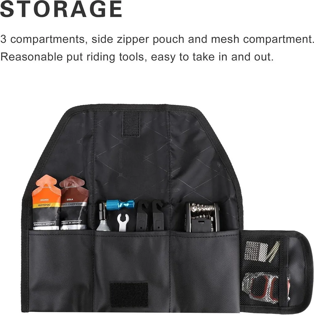 Rangement de selle vélo étanche avec compartiments de réparation - 2