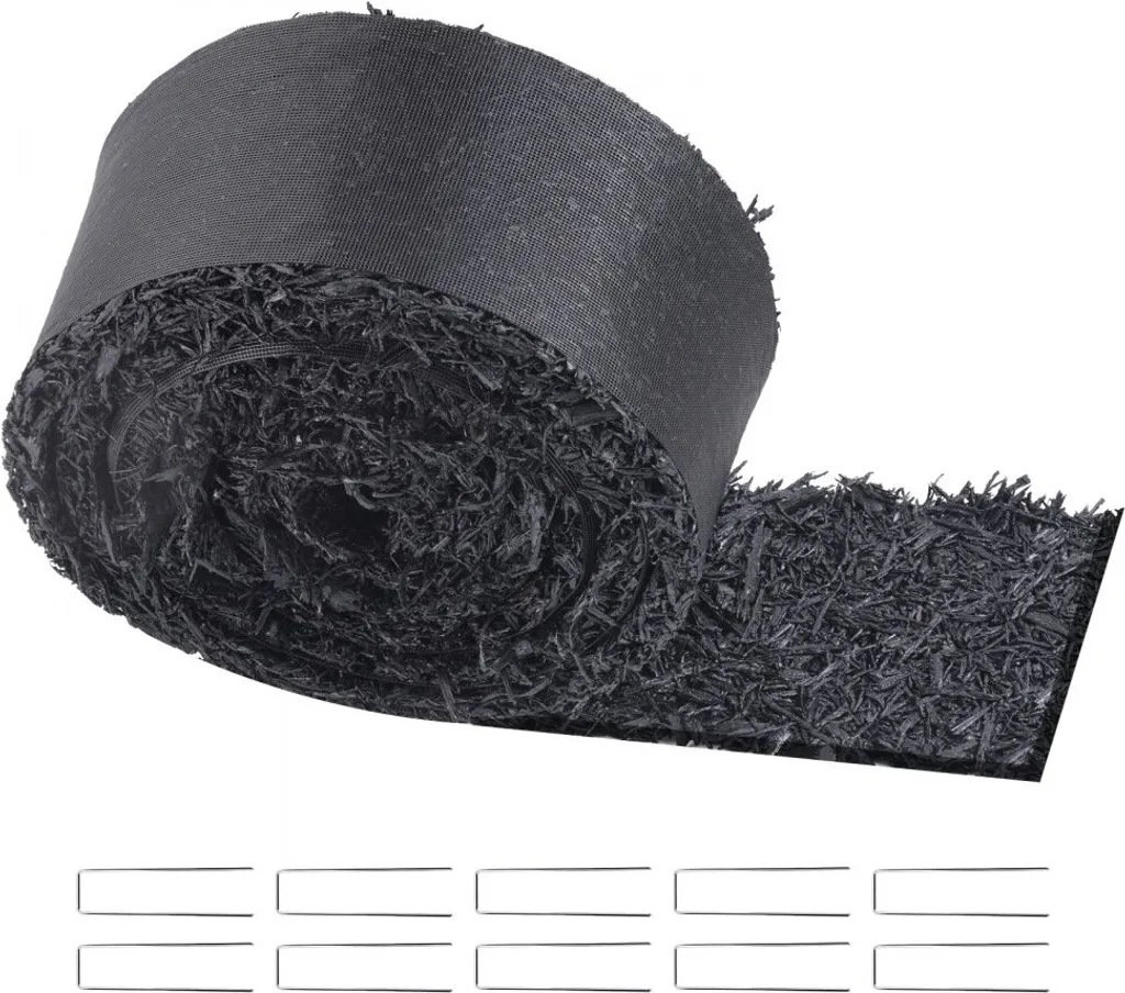 Rouleau de paillage caoutchouc 18mm tapis anti-mauvaises herbes 3x0,11m