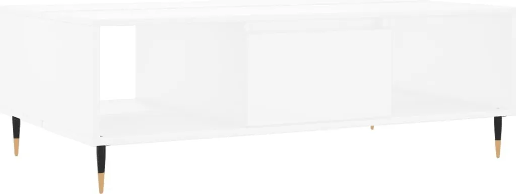 Tavolino SYFAX™ Bianco 104x60x35 cm in Legno Multistrato Duraturo