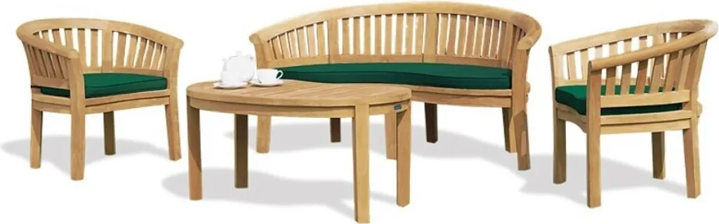 Table basse de jardin en teck massif 120x60 cm pour salon de jardin chic
