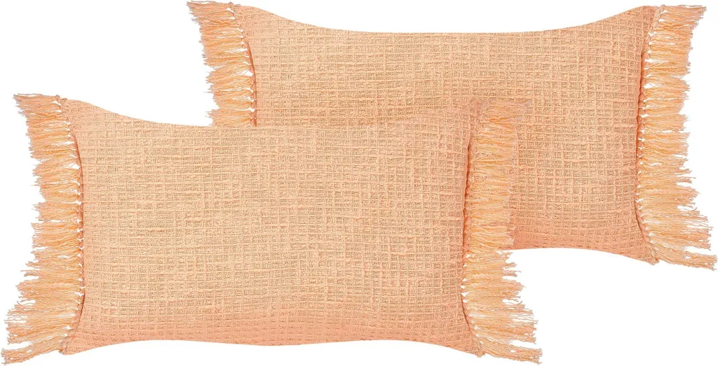Coussin 40x60 Orange Coton Lumarko : Fini les Canapés Ternes et Plats
