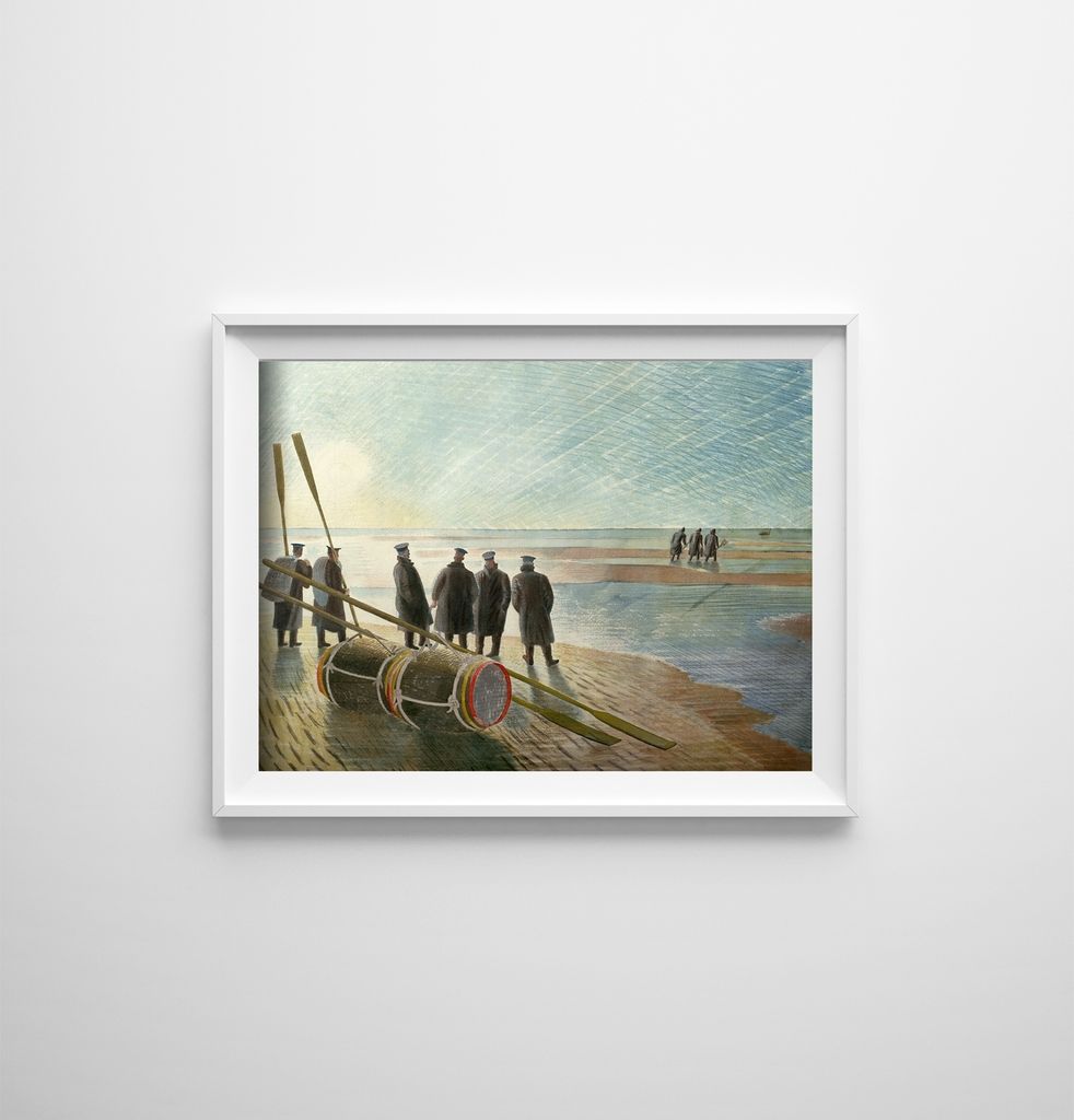 Poster - Canvas - Leinwand - 42 cm x 29,7 cm - Der Abfluss von Eric Ravilious