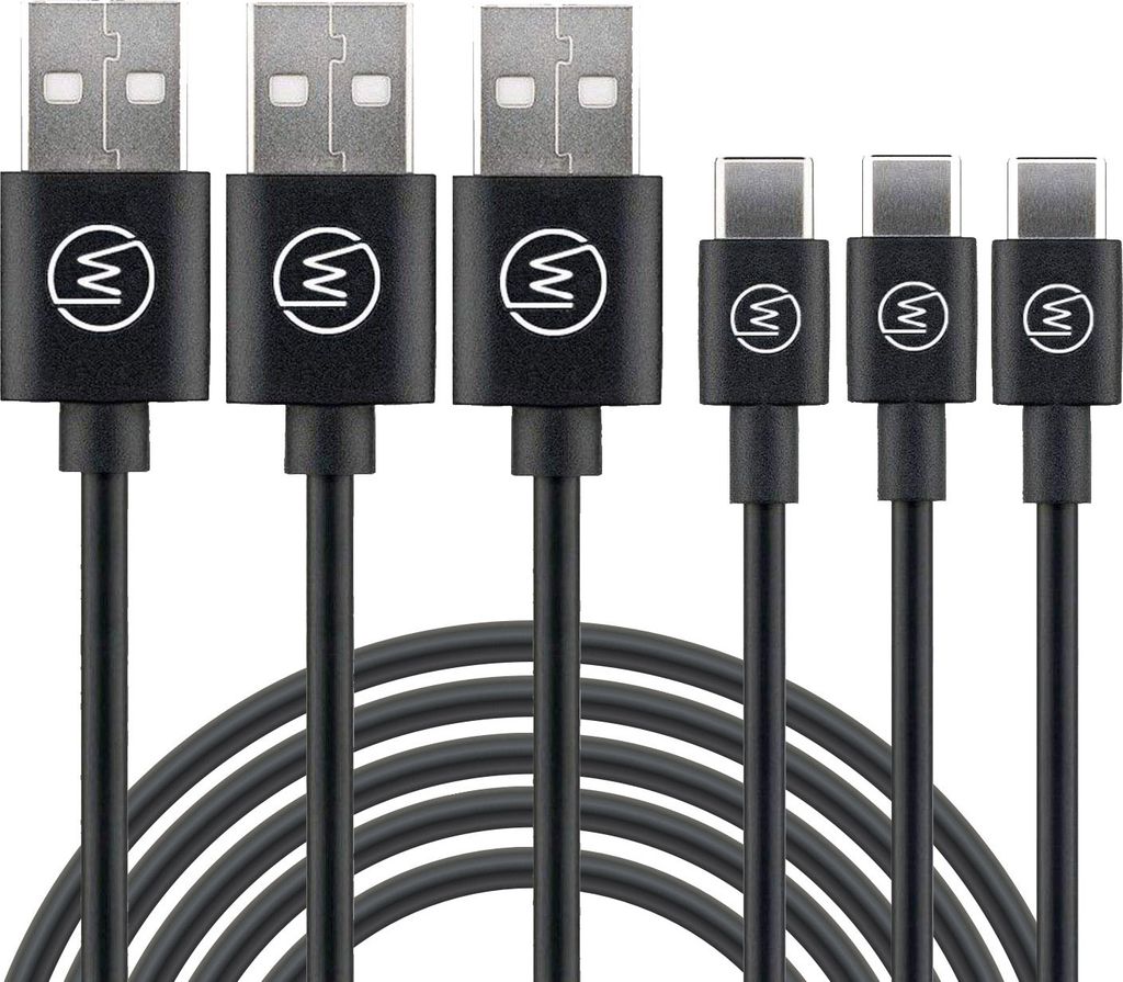 Wicked Chili USB C Kabel 3 Set Typ C Ladekabel Schnellladekabel Universal USB Type C Charge Cable geeignet für Handy, Watch, Powerbank, Tablet und...