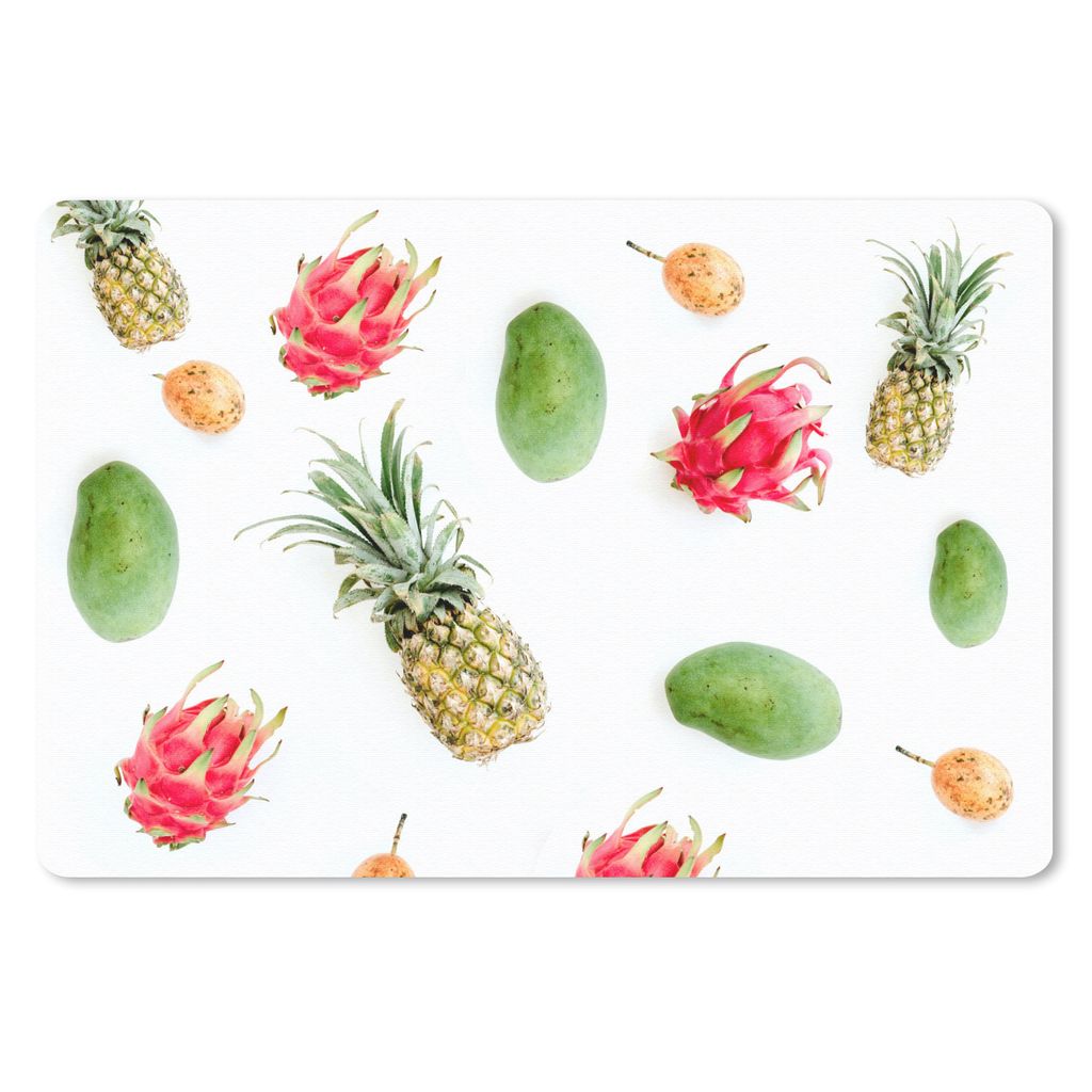 MuchoWow Schreibtischunterlage Tropisch - Obst - Ananas 60x40 cm - XXL Mauspad - Großes Mauspad