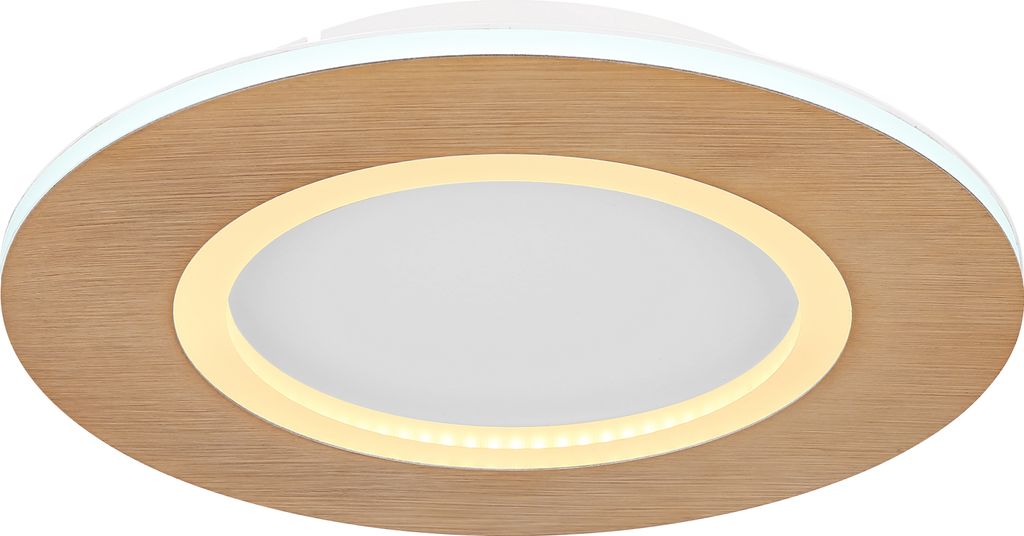 Globo Lighting Deckenleuchte Holz dunkelbraun, LED
