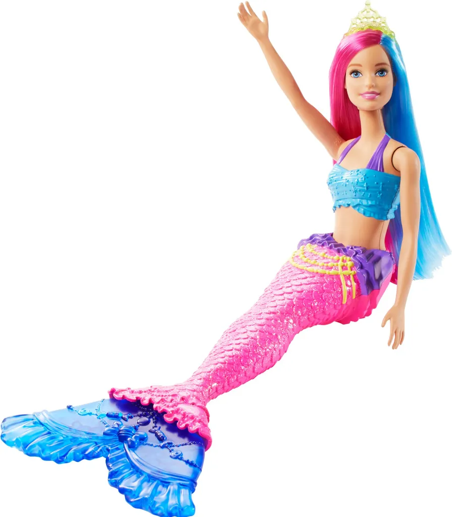 Poupée Sirène Barbie Dreamtopia avec Cheveux Multicolores et Accessoires