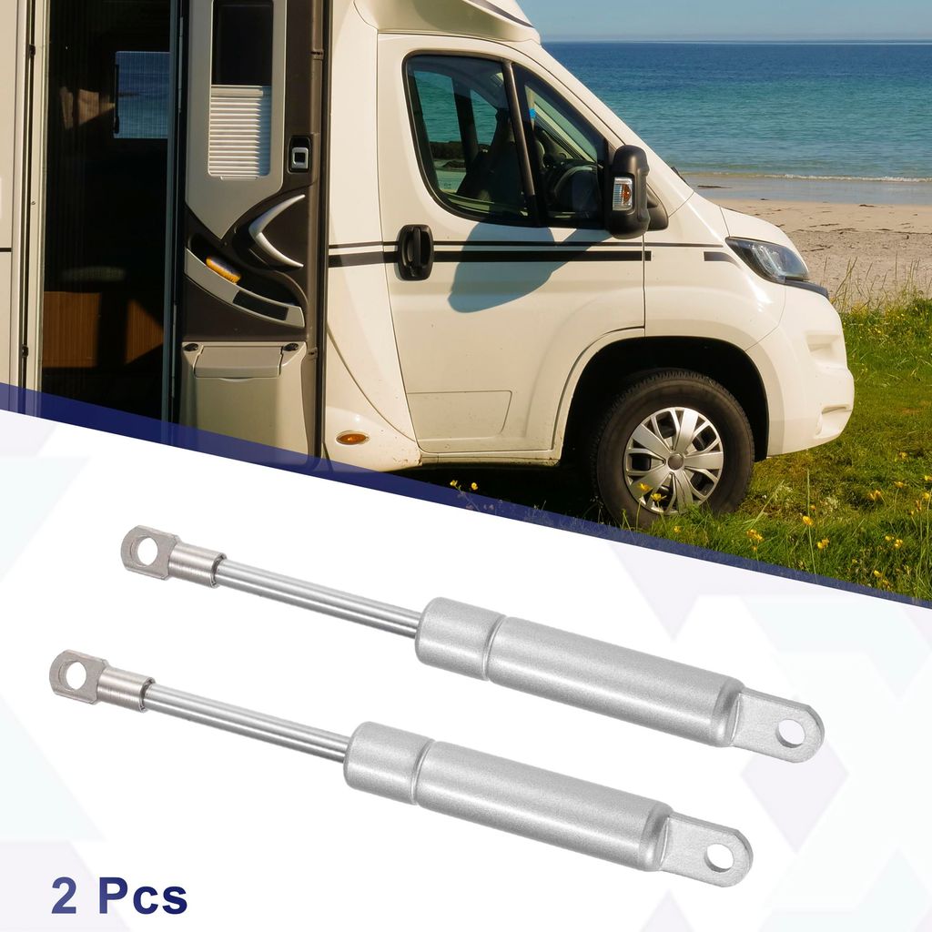 2 Stück 6 Zoll 55Ib/245N Silberton Lift Supports Struts Shocks Gas Spring Universal für Wohnmobil, Auto, LKW, Boot, Fenster, Schranktürabdeckungen