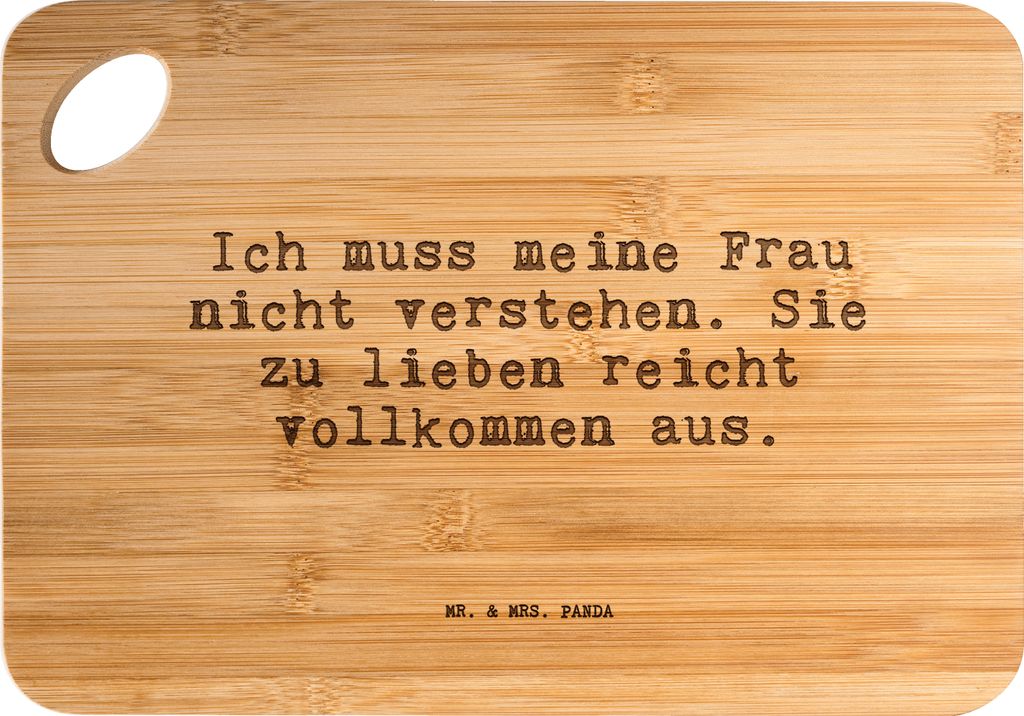 Mr. & Mrs. Panda schneidunterlage Ich muss meine Frau... - Transparent - Geschenk, Mann, Freundin, Holzbrett, Frühstücksbrettchen, Hochzeitstag, ...