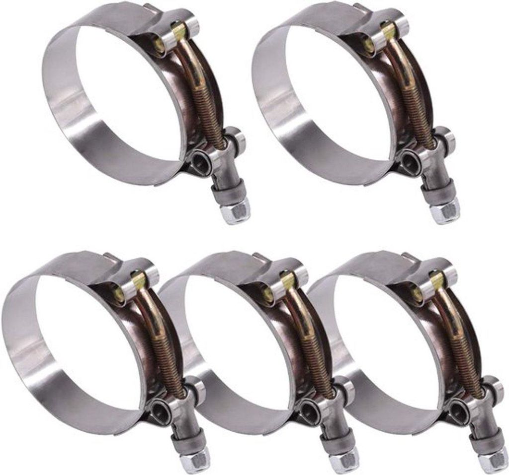 5 Stück RVS T-Bolt Schlauchschellen, Hauptbild