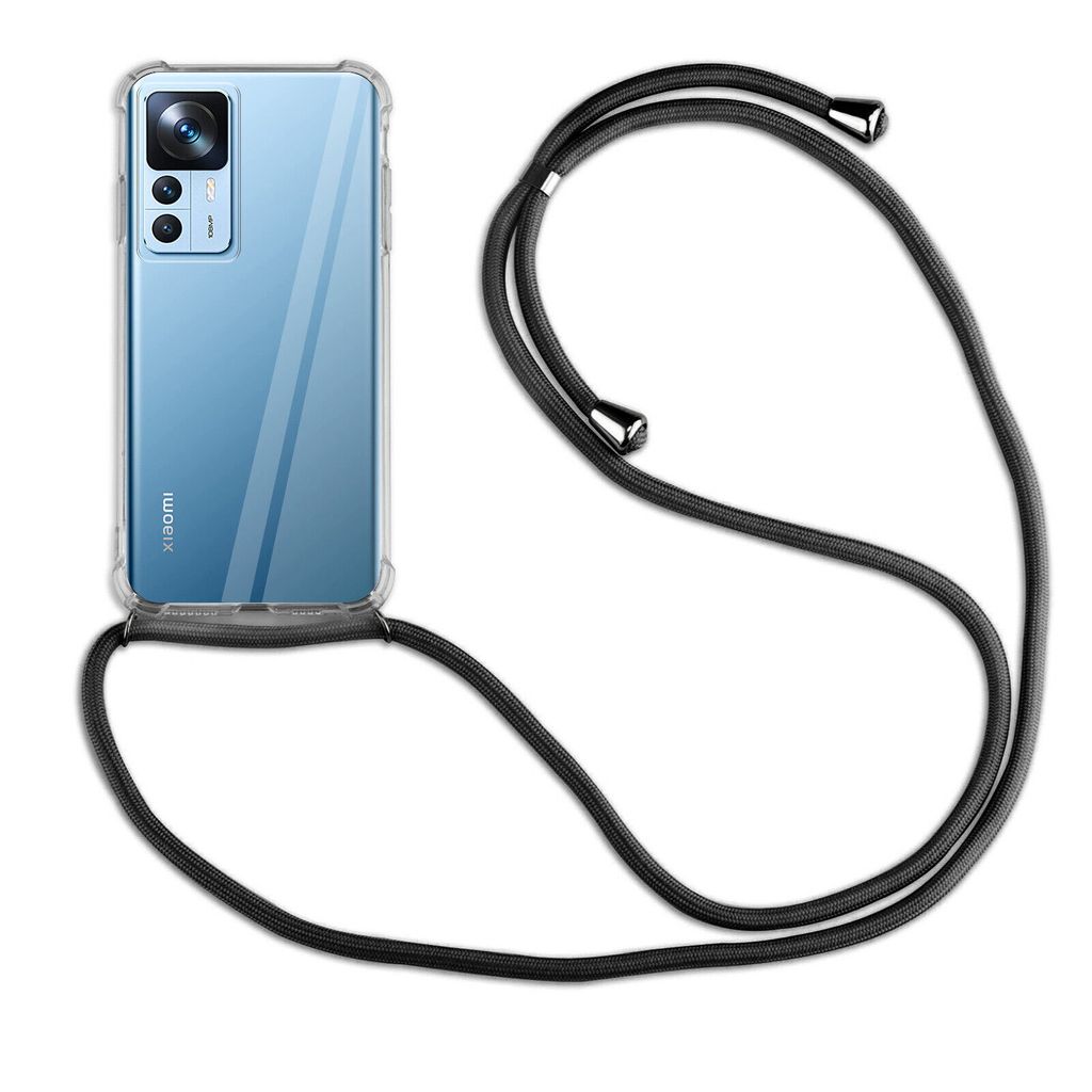 Handykette für Xiaomi 12T /12T Pro 5G Handyhülle mit Band Hüllel Handy Tasche Schwarz