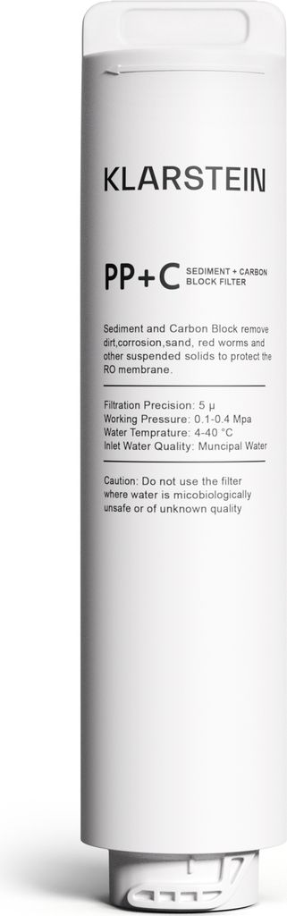 Klarstein PPC Ersatzfilter, Leitungswasser-Filter für Umkehrosmose-Filtersystem, Kompatibel mit PureFina 400 und 600 GPD, Entfernt Verunreinigunge...