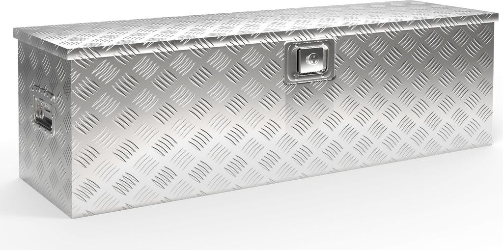 Wiltec Werkzeugbox Alu 124x37x38 cm Silberfarbene Produktbild 