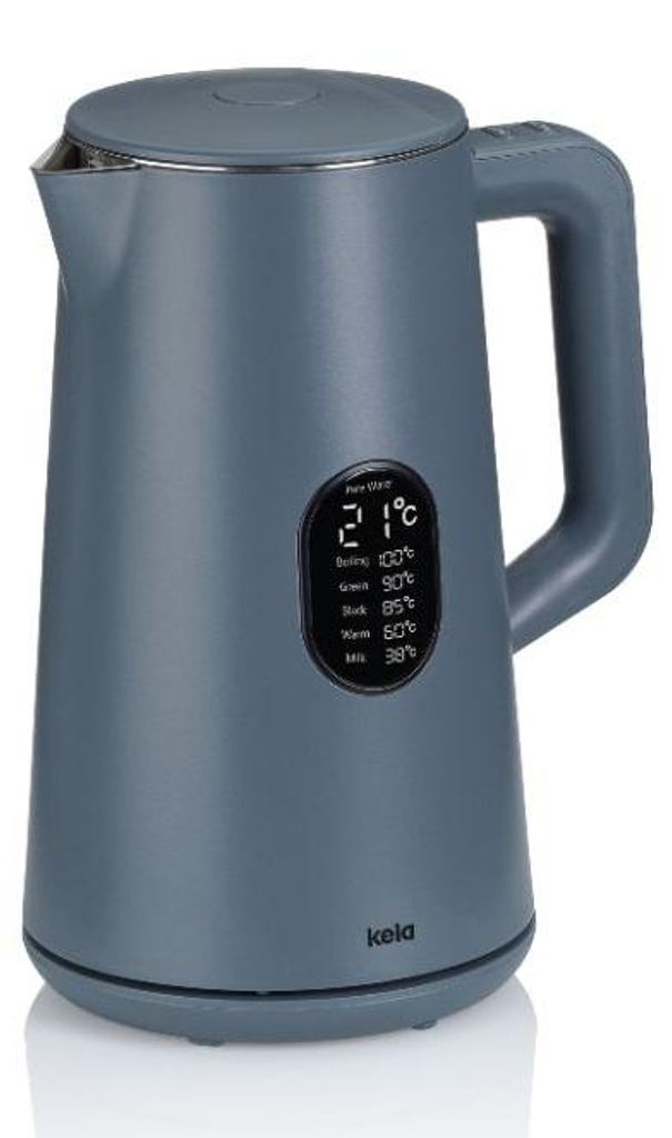 kela  Wasserkocher Santos 1,5 L dunkelgrau LED-Display Produktbild 