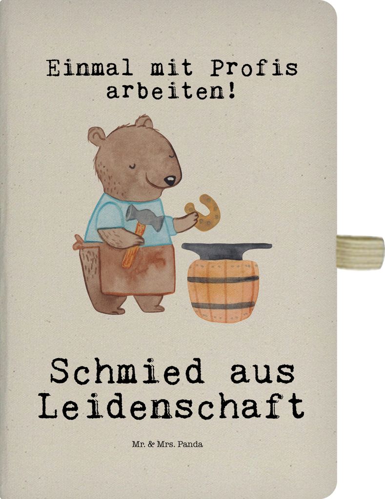 Mr. & Mrs. Panda Kladde Schmied Leidenschaft - Transparent - Geschenk, notizbuch, Journal, Reisetagebuch, Tagebuch, Skizzenbuch