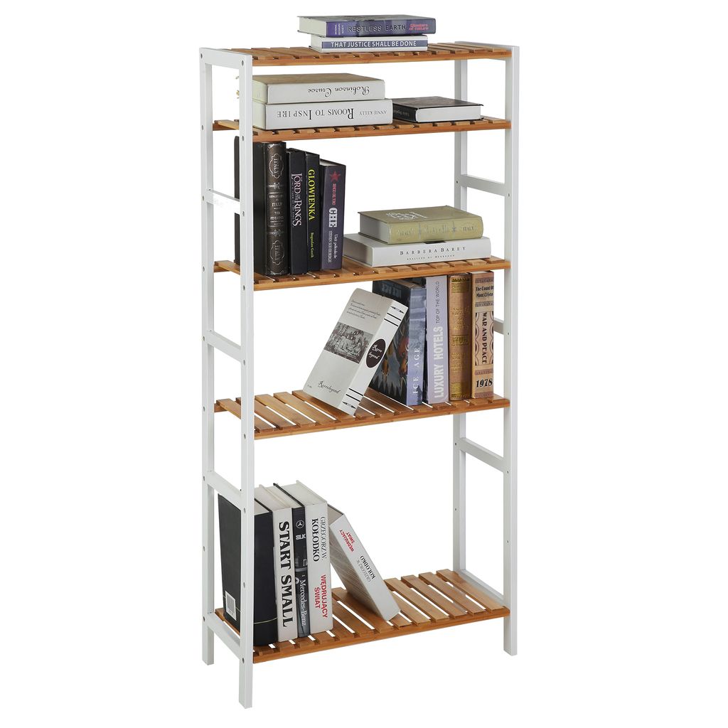 SONGMICS Badregal Bücherregal, 5 Ebenen, stufig Produktbild 