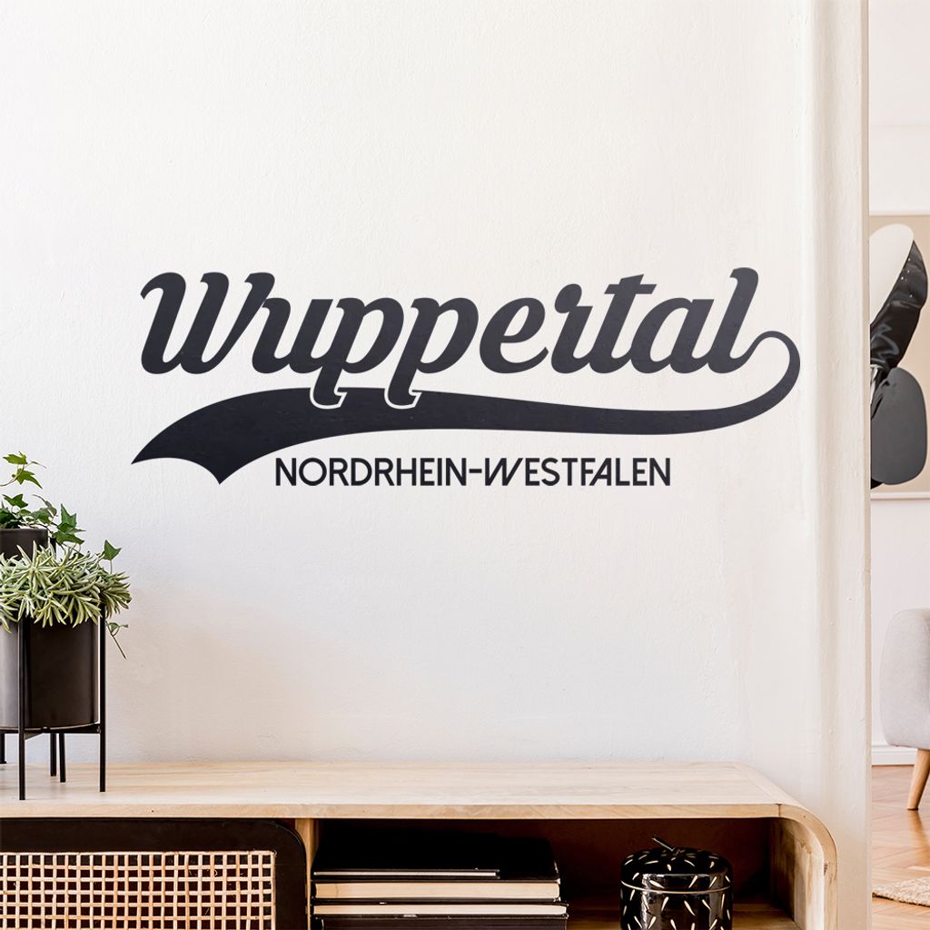 Wuppertal Nordrhein-Westfalen Wandtattoo Wandaufkleber Wall Sticker - Dekoration, Küche, Wohnzimmer, Schlafzimmer, Badezimmer