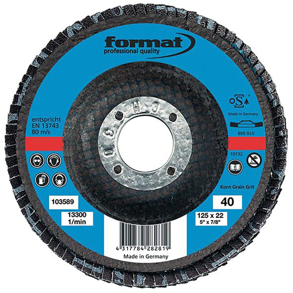 FORMAT Schleifmopteller 12 Grad 115mm K 60 gewölbt