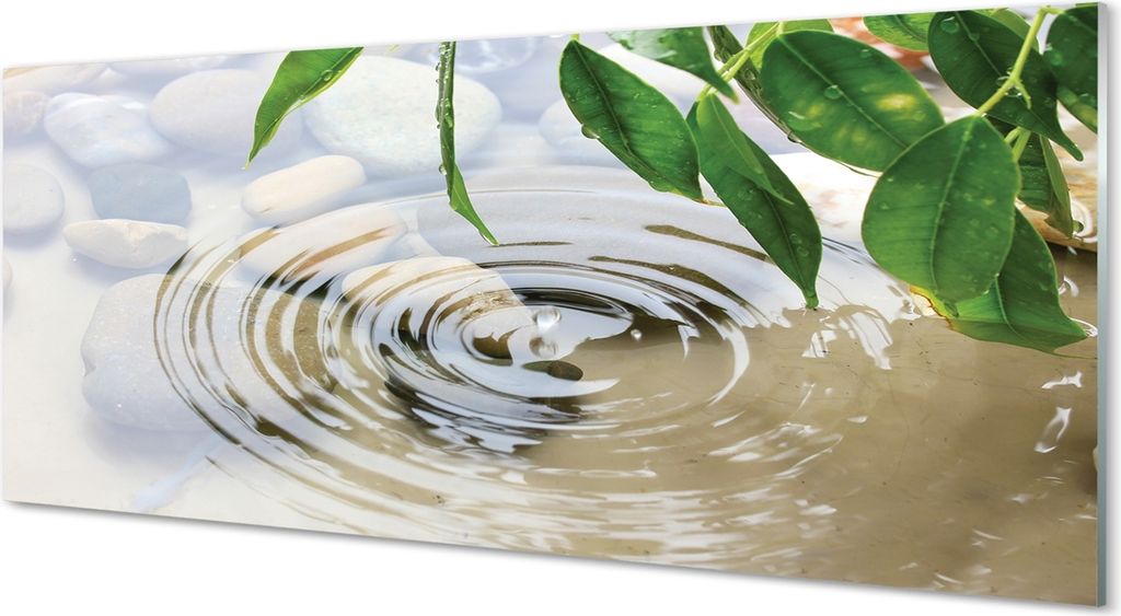 Glasbilder 125x50 Wandkunst Wassertropfen spritzen