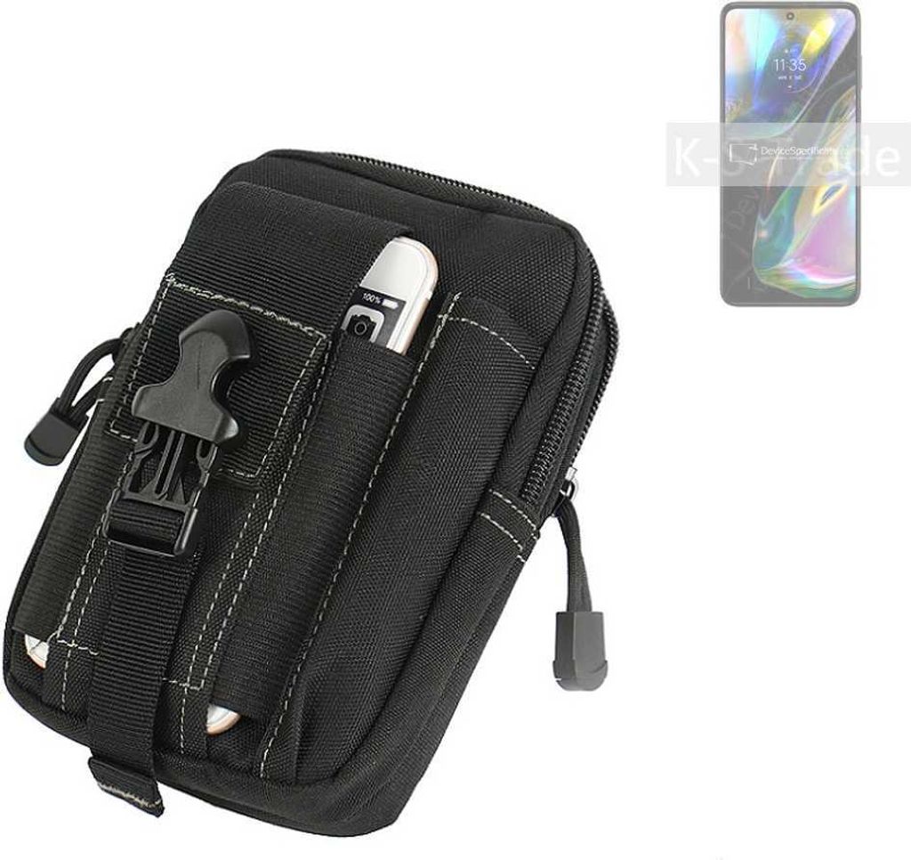 K-S-Trade Gürtel Tasche kompatibel mit Motorola Moto G71s Gürteltasche Holster Schutz Hülle Handy Hülle Smartphone outdoor Handy-Hülle schwarz