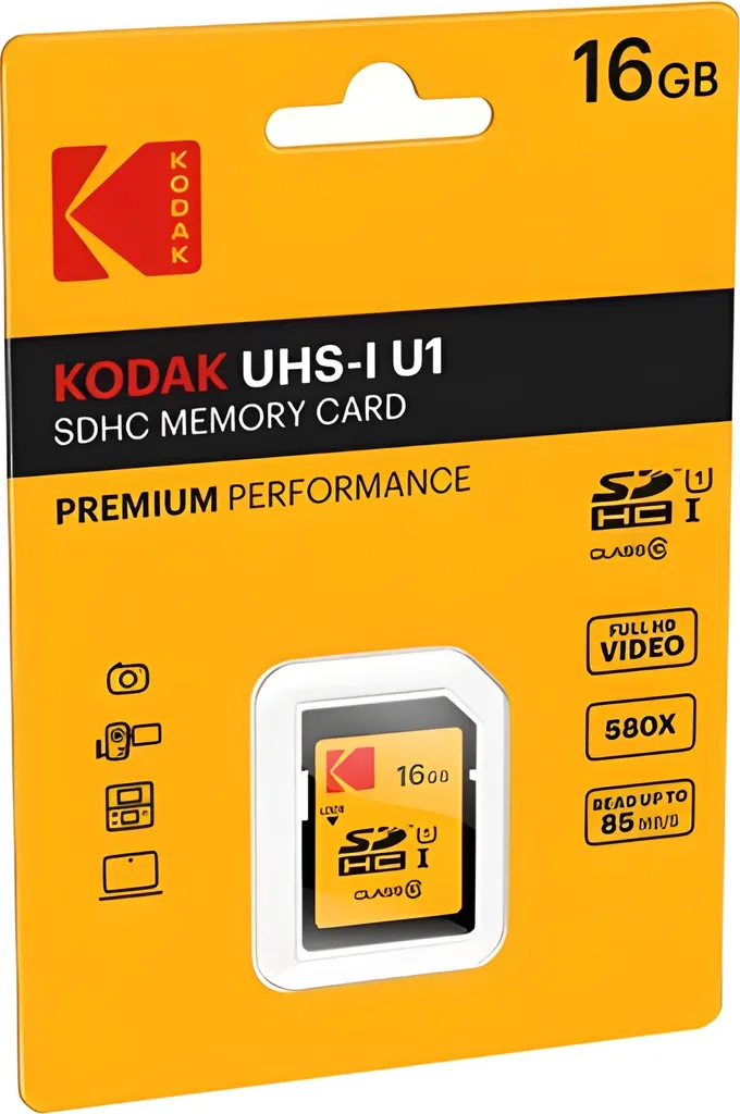 Kodak Alaris EKMSD16GHC10K Kodak SD 16GB UHS-I U1 V10 Premium