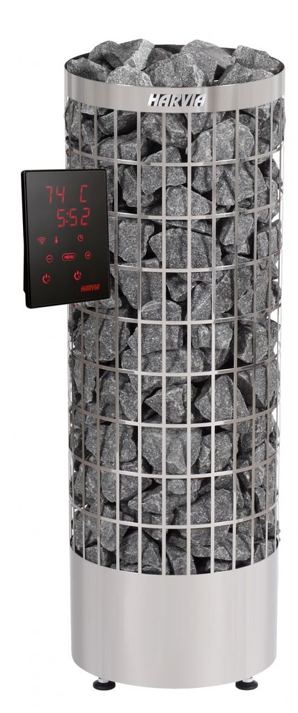 Harvia CILINDRO XW Saunaofen silver steel mit Steuerung XENIO Wifi, kW:Leistung 9.0 kW