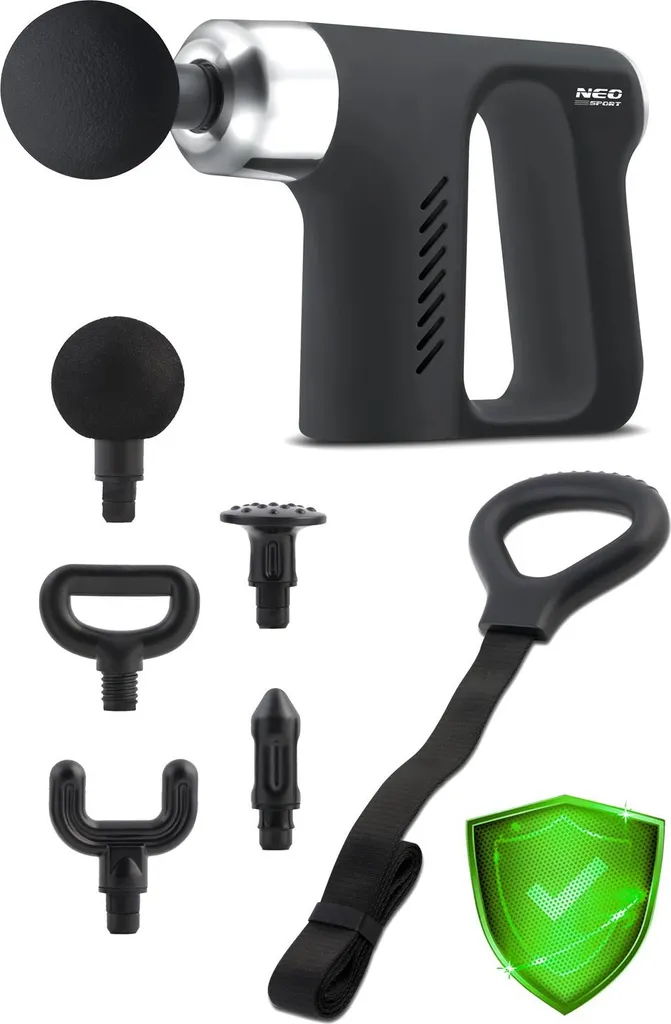 Pistolet de massage pour récupération sportive Neo-Sport NS-502 noir